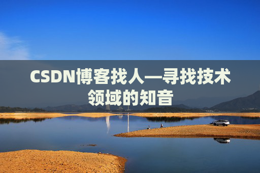 CSDN博客找人—寻找技术领域的知音
